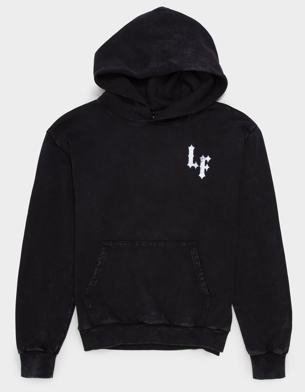 LA FAMILIA Prayer Hands Mens Hoodie - WASHED BLACK