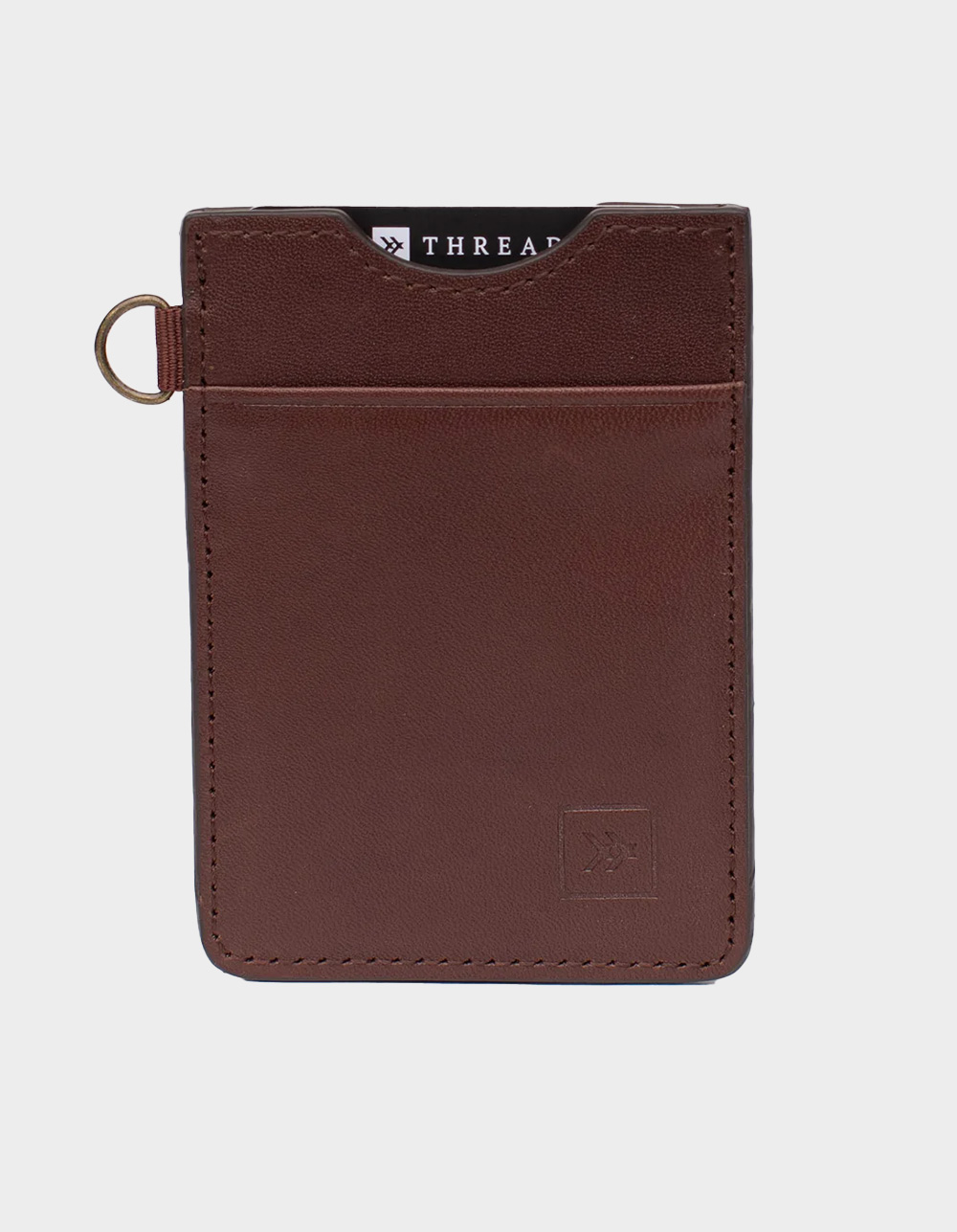 THREAD Chocolate Vertical Leather Wallet - CHOCOLATE