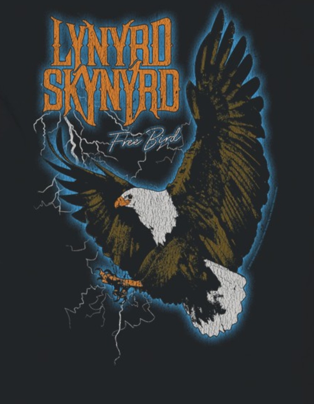 LYNYRD SKYNYRD Free Bird Lightning Unisex Tee - BLACK