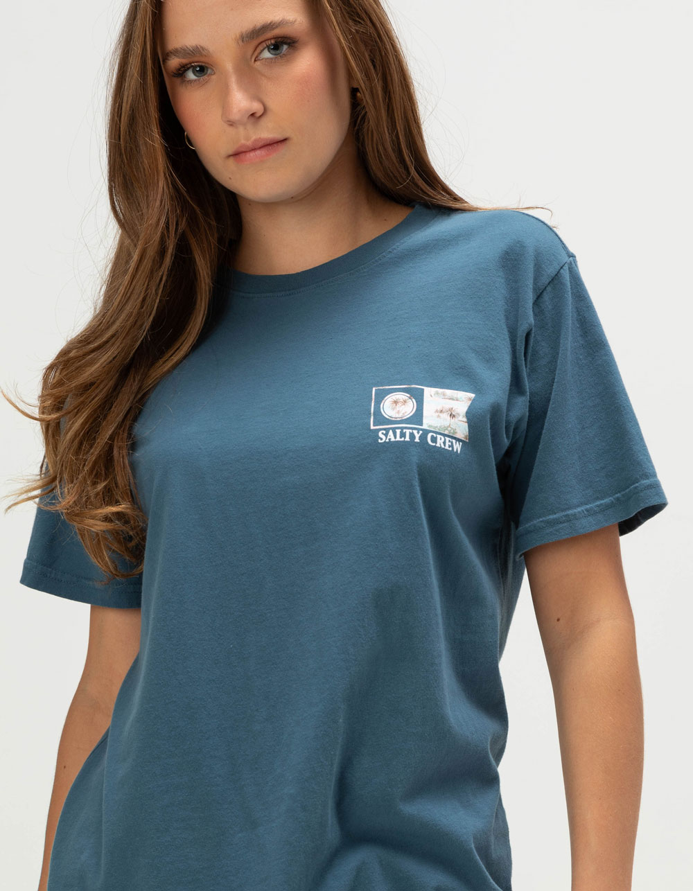 SALTY CREW Flagship Womens Boyfriend Tee - NAVY