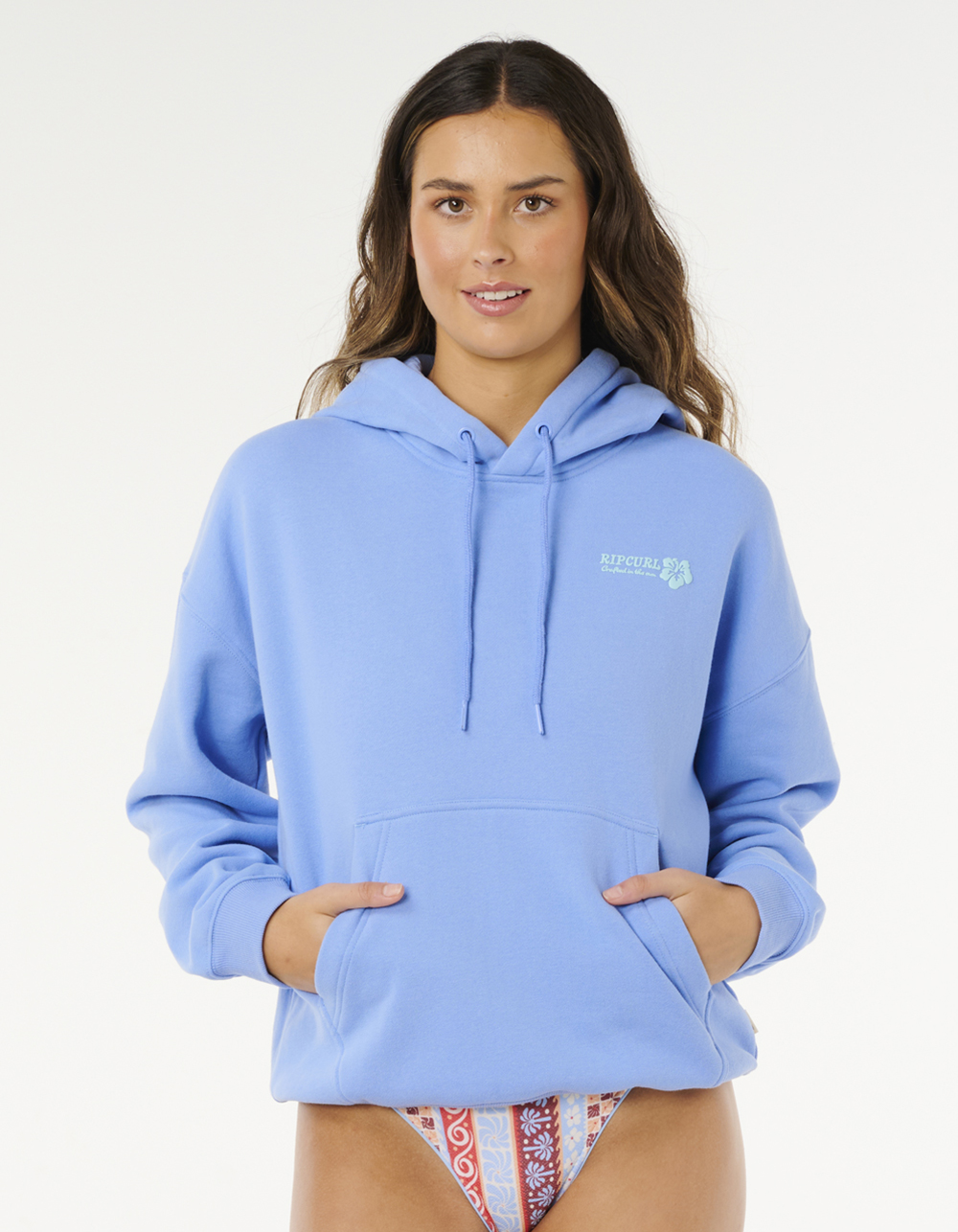 RIP CURL Surf Puff Heritage Womens Hoodie - BLUE