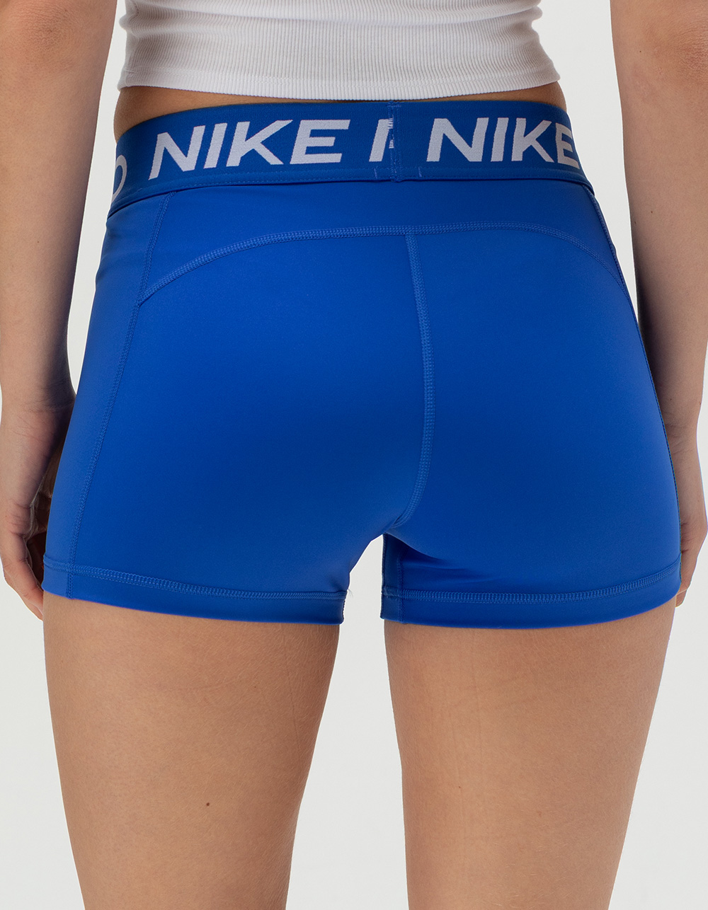 NIKE Pro Womens Compression Shorts - MEDIUM BLUE