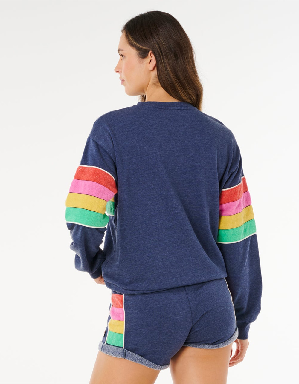 RIP CURL Surf Revival Womens Relaxed Crewneck Sweatshirt - NAVY