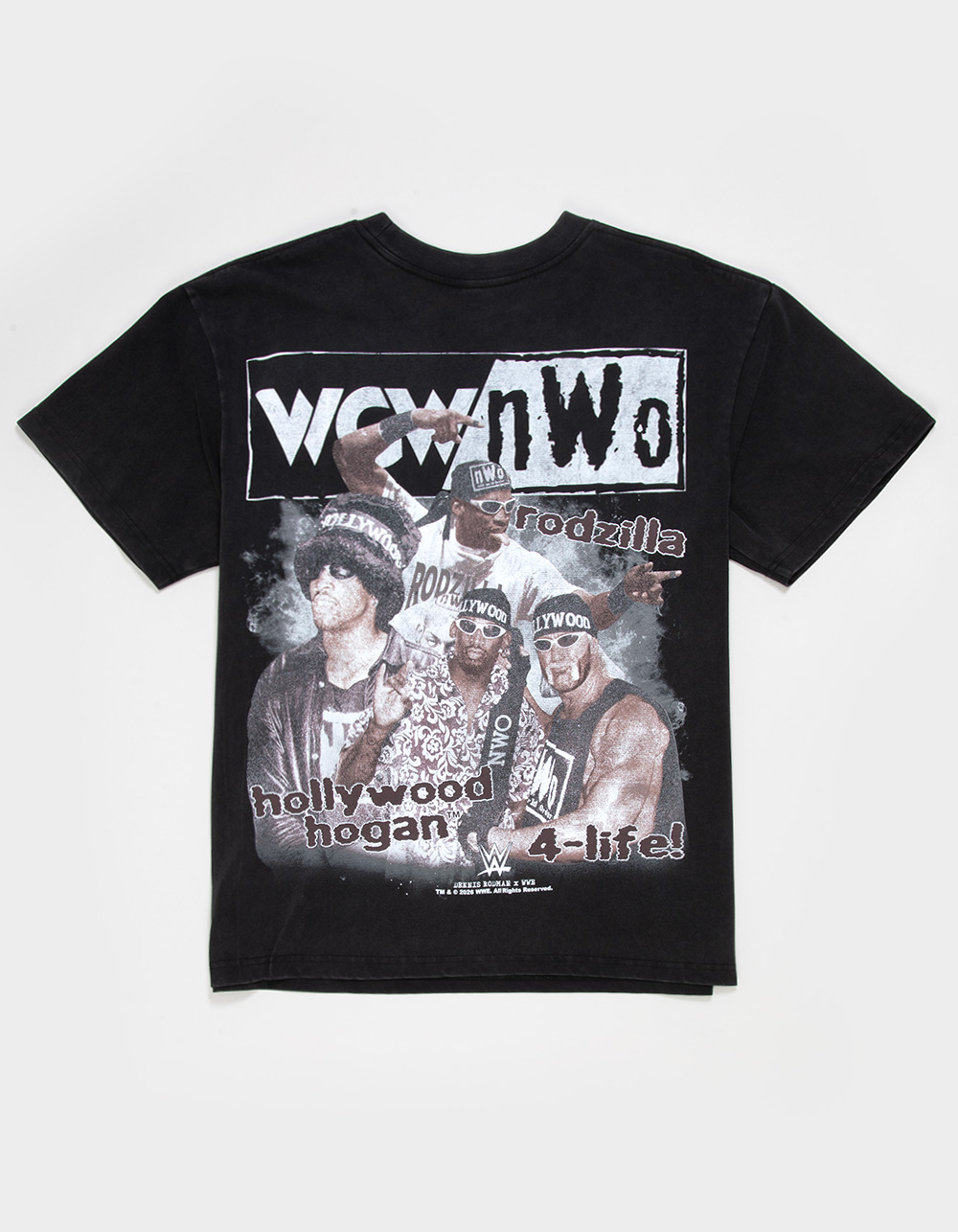 WWE x Rodman Brand NWO Hollywood Duo Mens Boxy Tee - WASHED BLACK