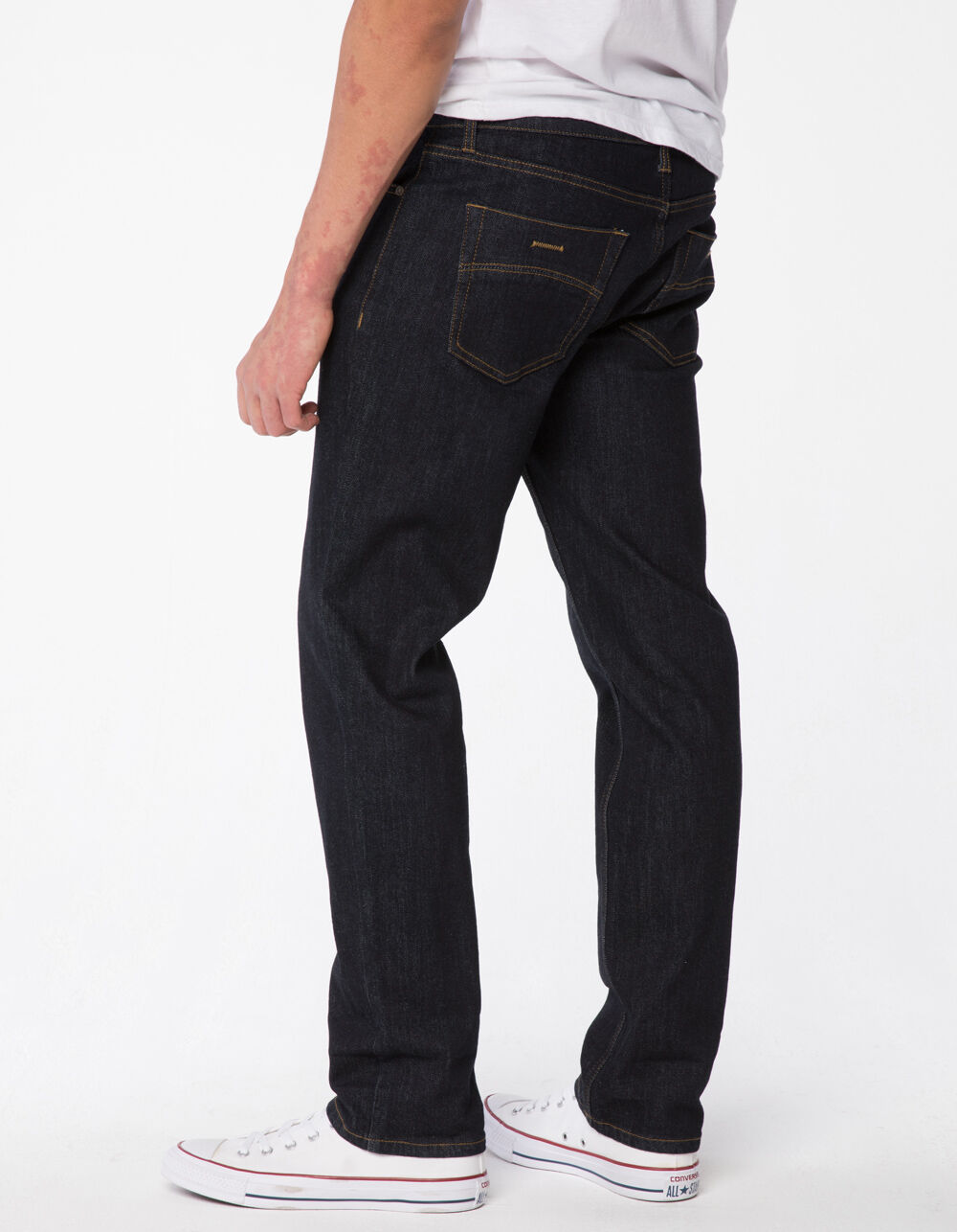 RSQ Mens Slim Straight Dark Denim Jeans image number 2