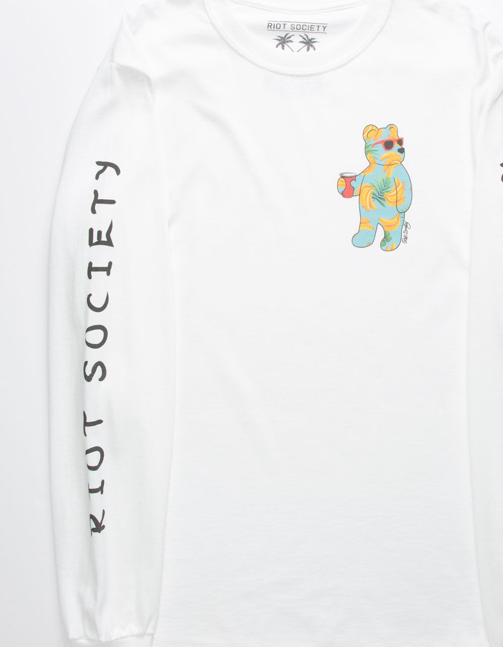 RIOT SOCIETY Banana Bear Mens T-Shirt - WHITE | Tillys