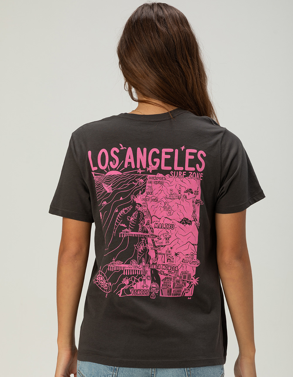 DISTANT LOCAL Los Angeles Womens Tee - BLACK