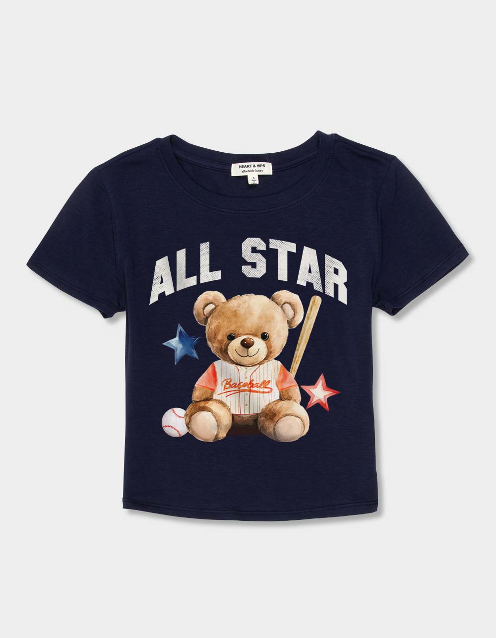 BEAR All Star Womens Baby Tee - NAVY