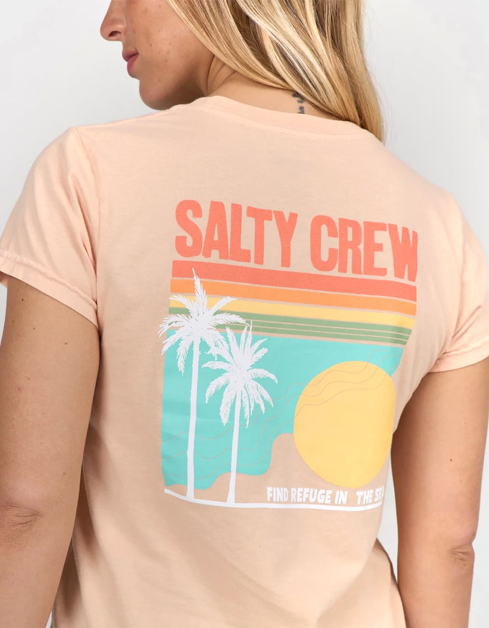 SALTY CREW Simplicity Womens Tee - PEACH