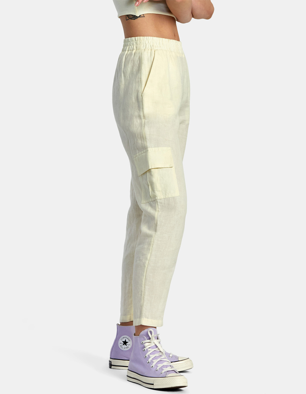 RVCA New Yume Womens Cargo Pants - PALE YELLOW