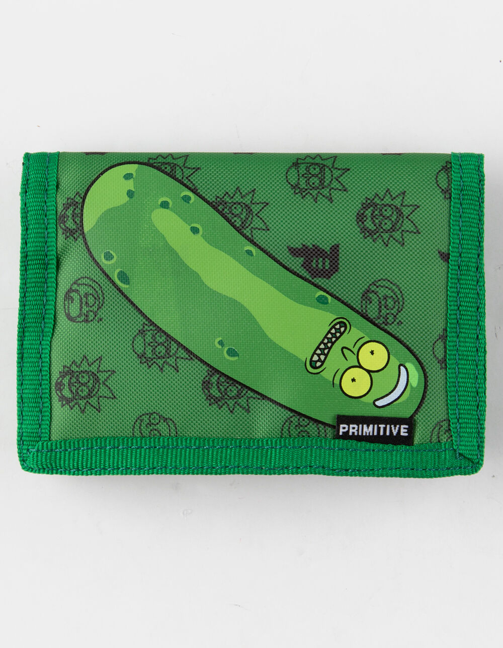 PRIMITIVE x Rick And Morty Pickle Rick Trifold Velcro Wallet image number 0