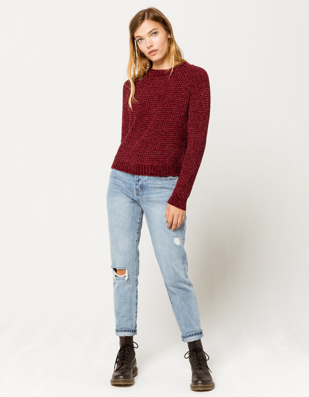COCO & JAIMESON Chenille Womens Sweater image number 3