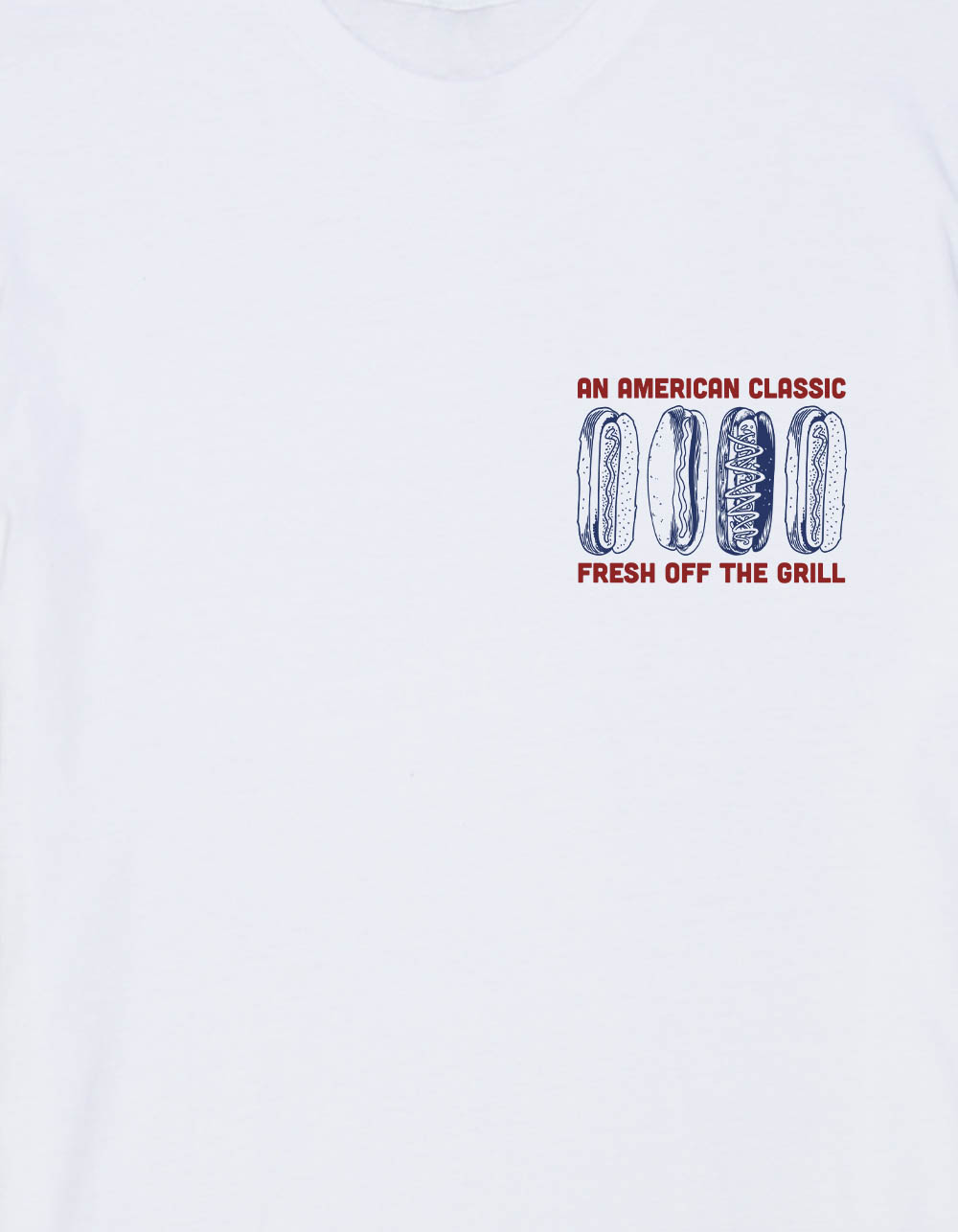 HOT DOG American Classic Unisex Tee - WHITE