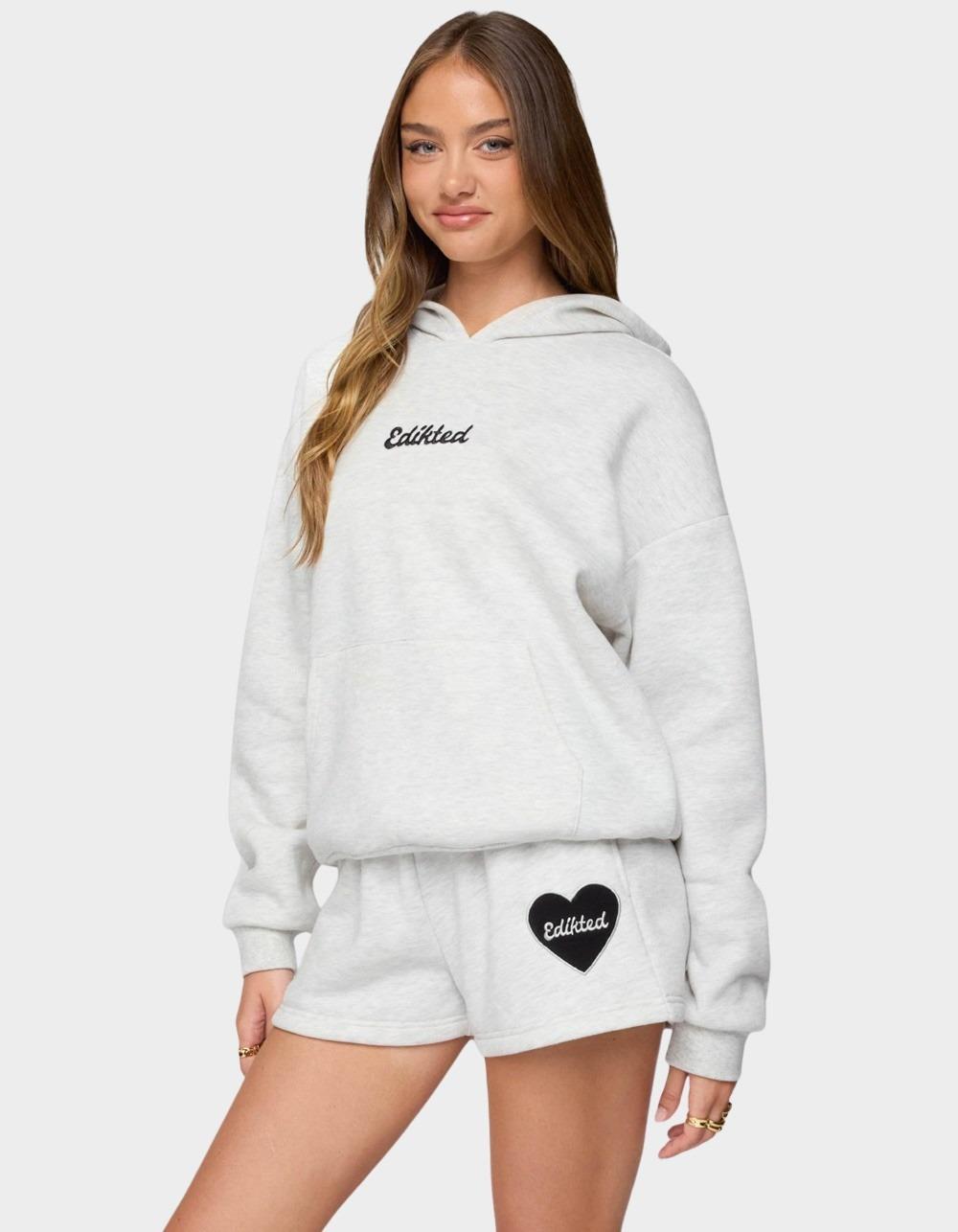 Edikted Big Love Hoodie - GRAY