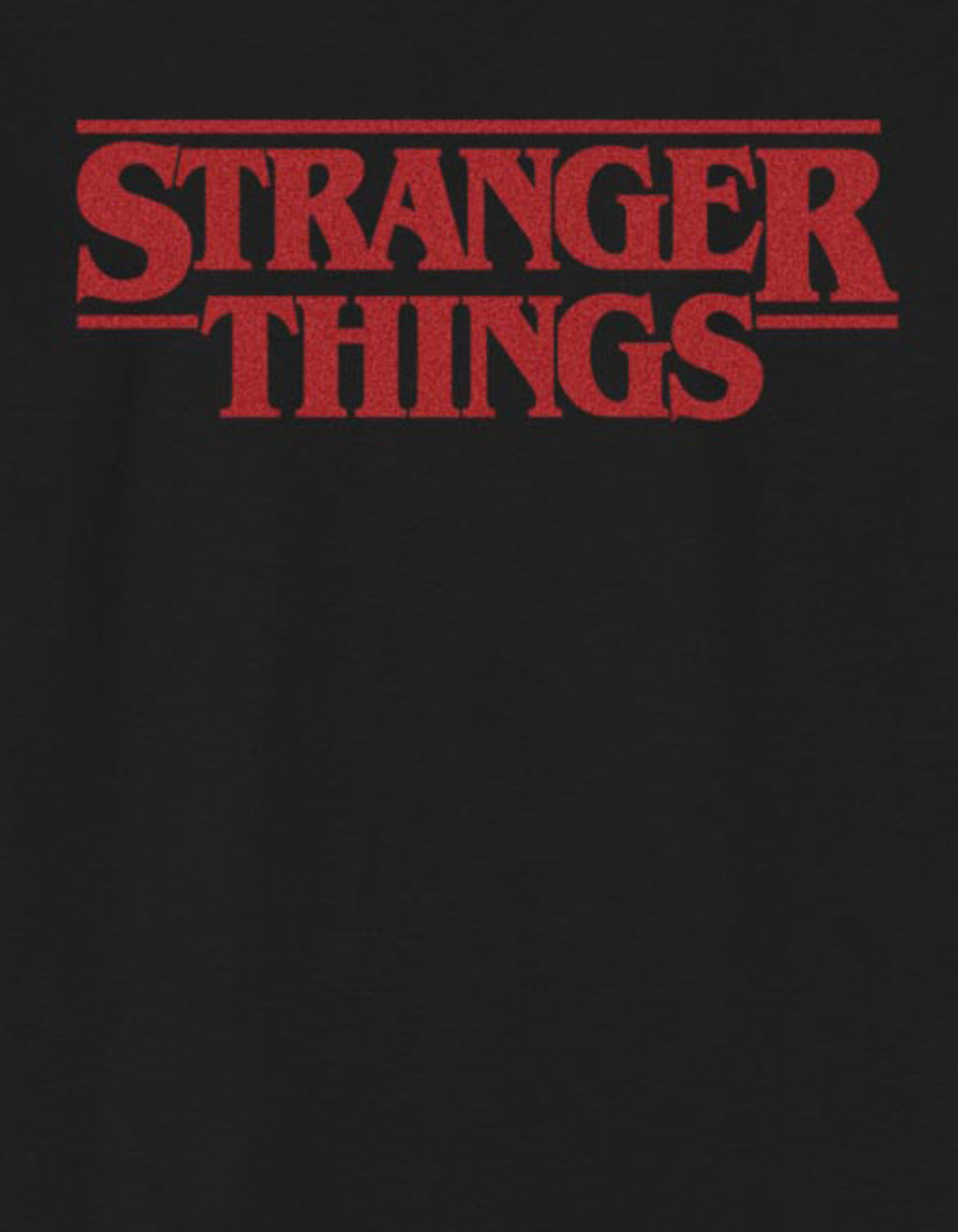 STRANGER THINGS Classic Logo Unisex Kids Tee - BLACK