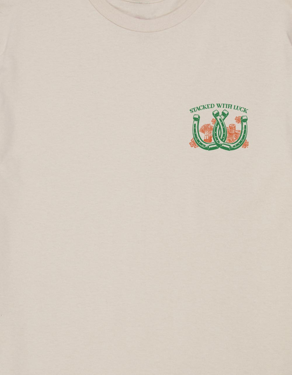 Luck Stacked With Unisex Tee - SAND