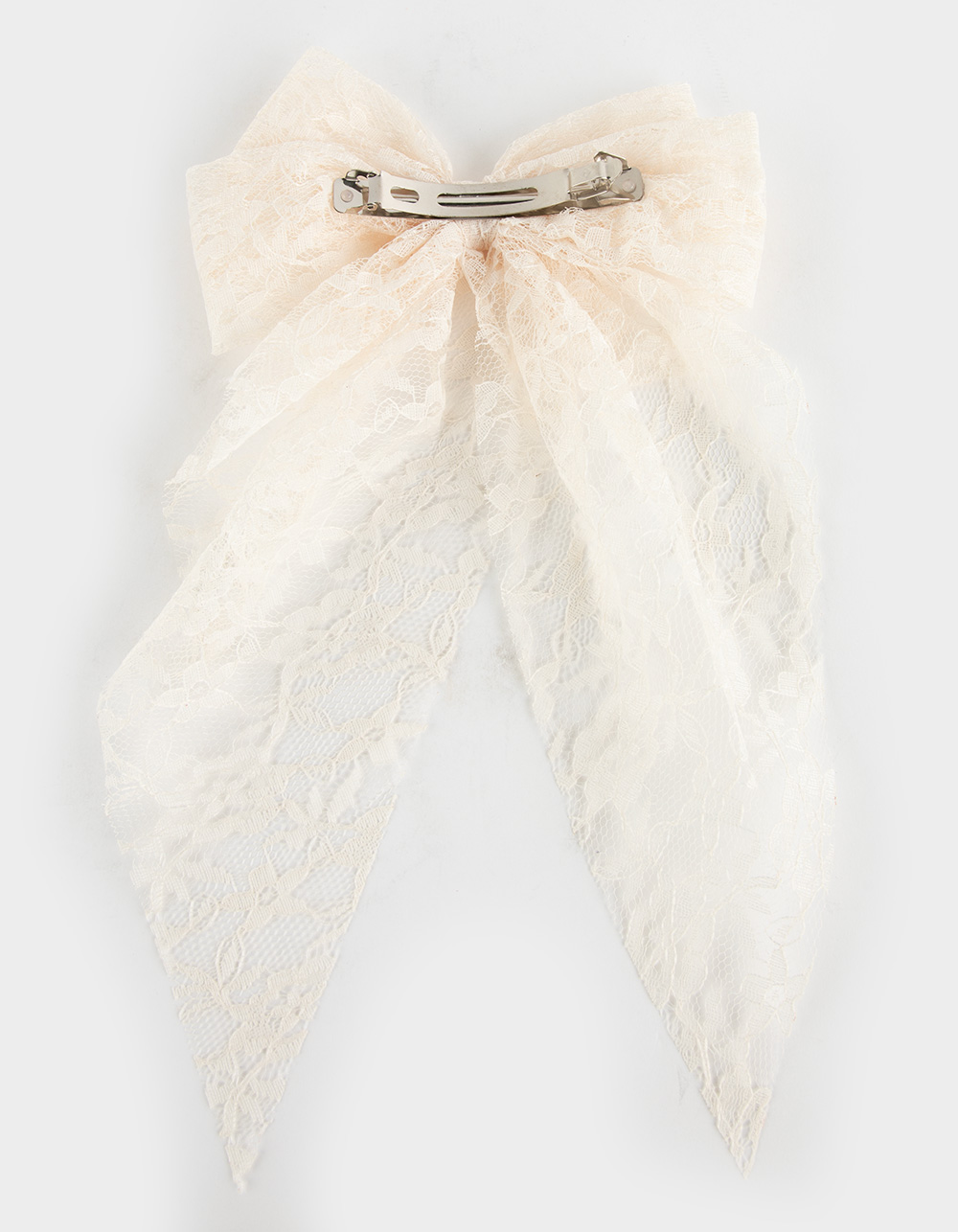 FULL TILT Oversized Lace Bow Clip - IVORY