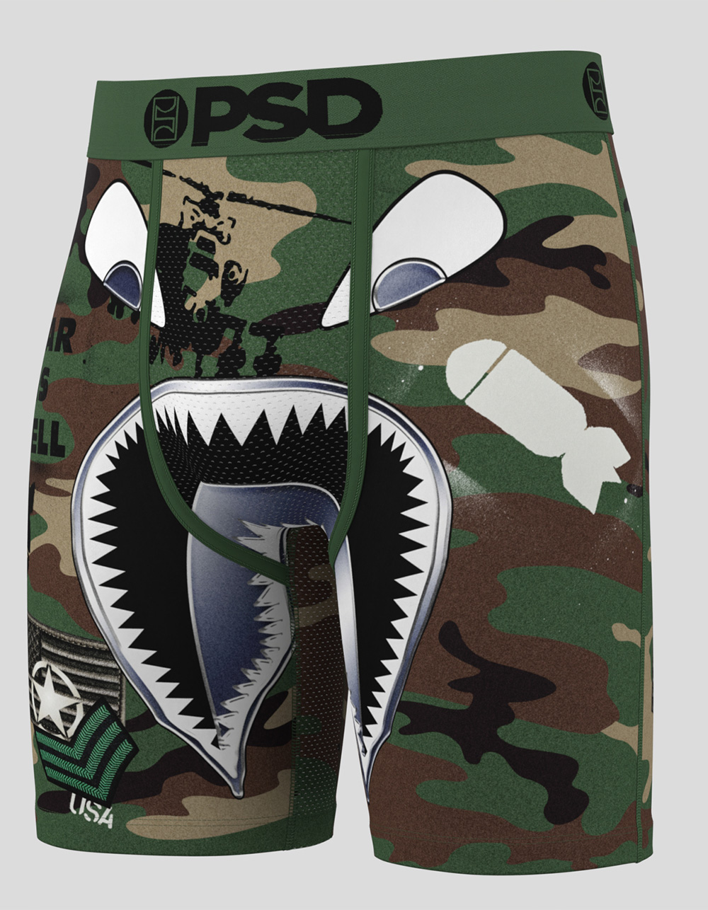 PSD Warface Military 3 Pack Mens Boxer Briefs - MULTI