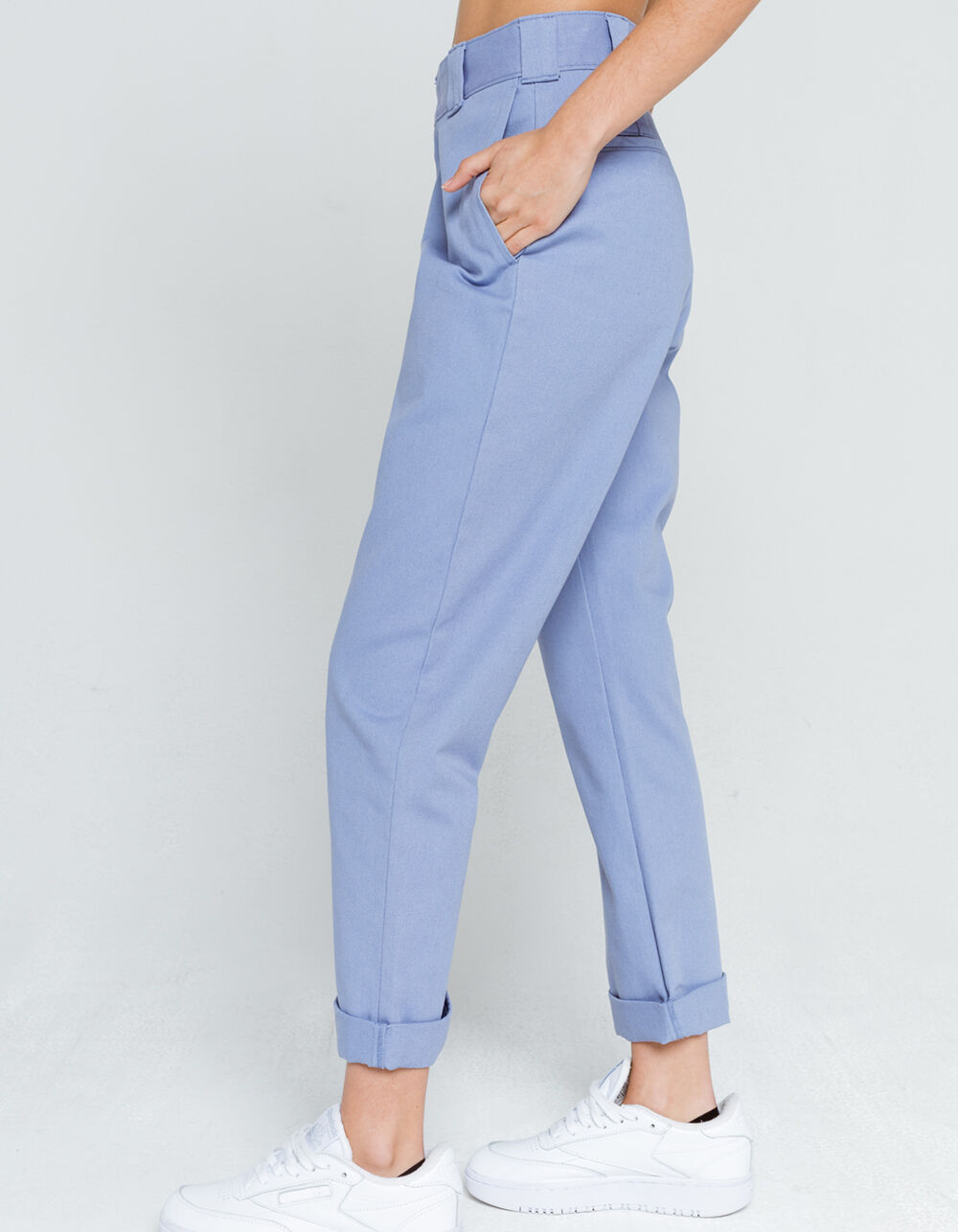 DICKIES Crop Roll Hem Womens Work Pants CHAMBRAY Tillys