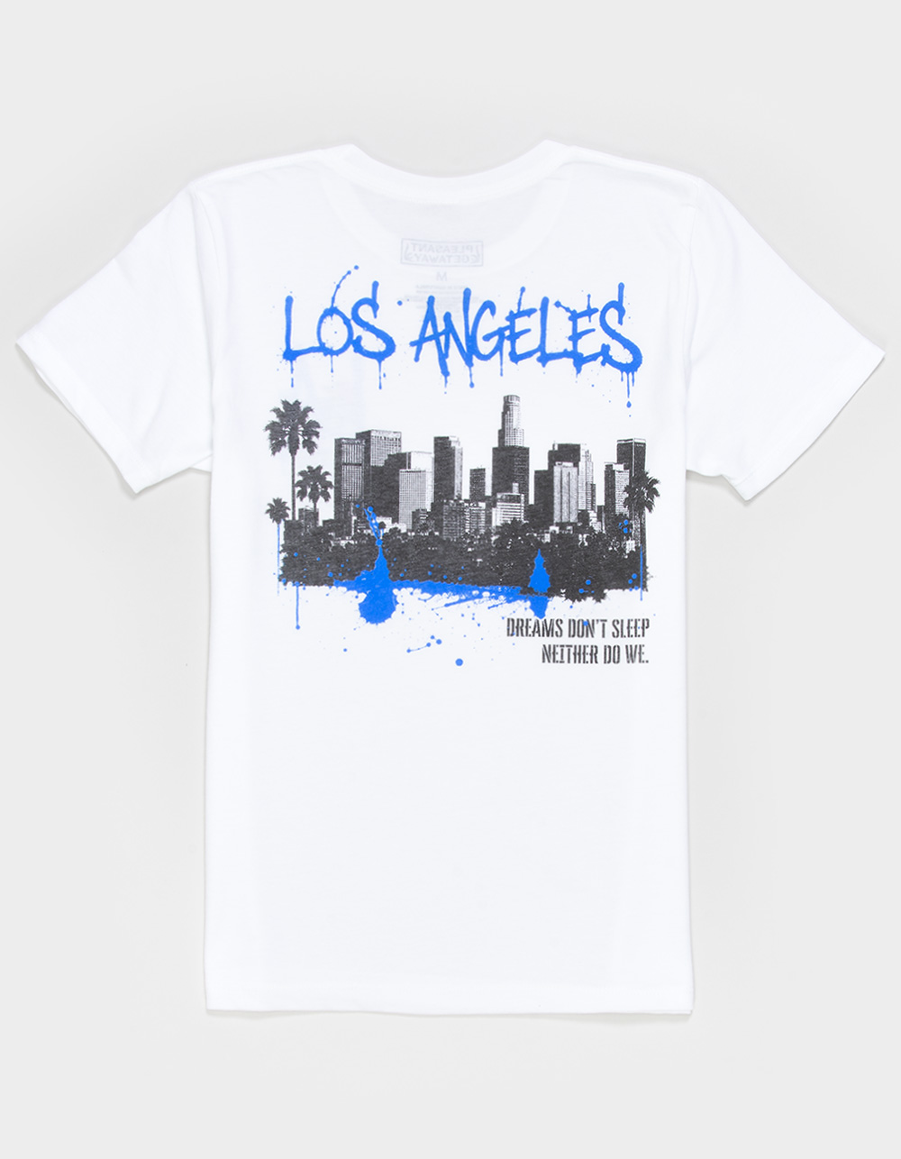 PLEASANT GETAWAY Blue Spray Paint Boys Tee - WHITE