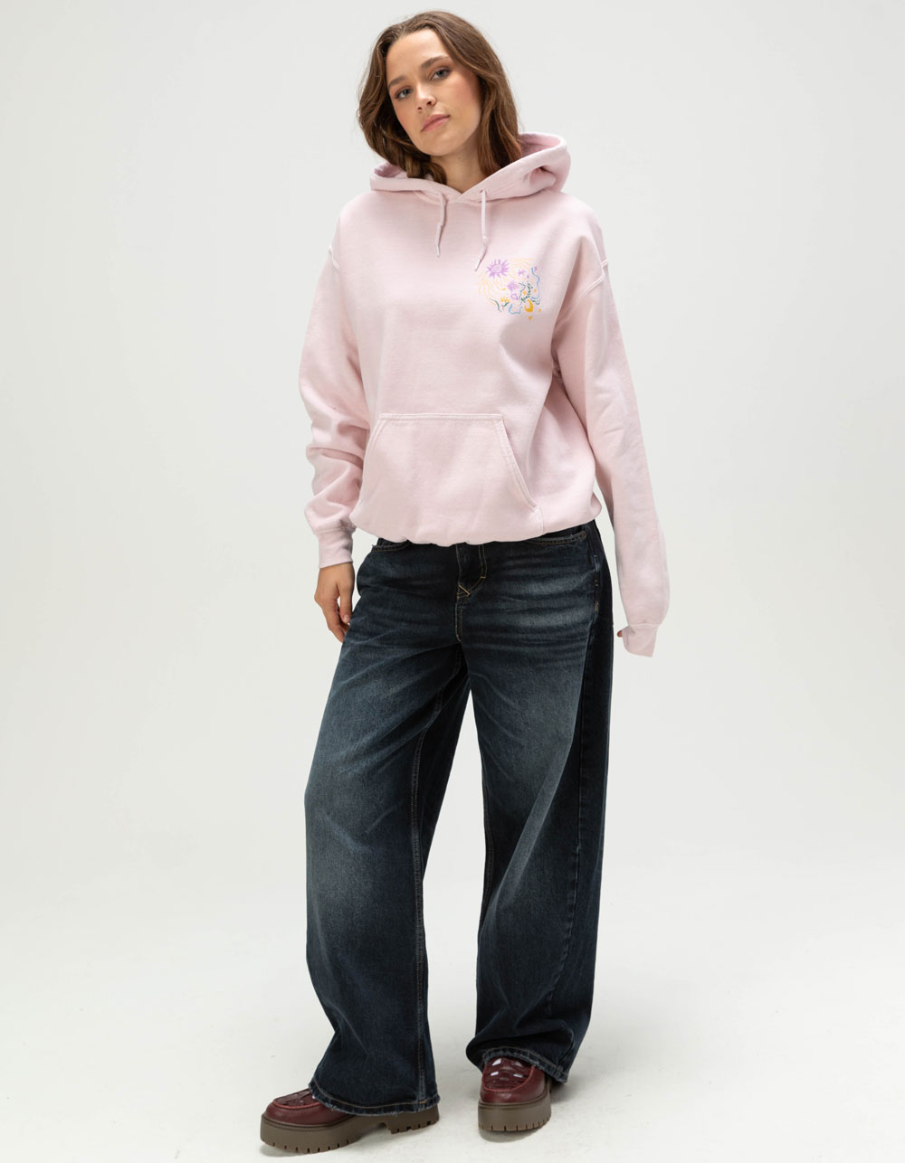 BDG Urban Outfitters Celestial Womens Hoodie - LIGHT PINK