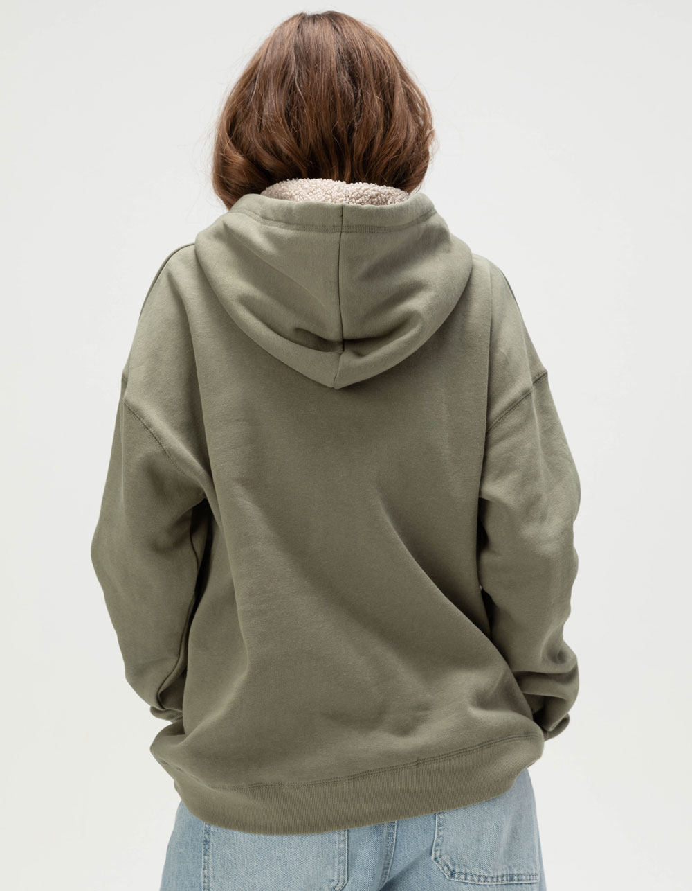 ROXY Shores Womens Sherpa Hoodie - OLIVE