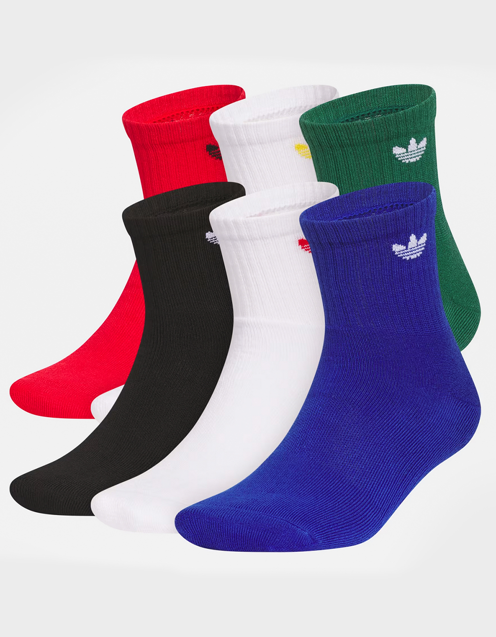 ADIDAS Originals 6 Pack Trefoil Mens Quarter Socks - MULTI