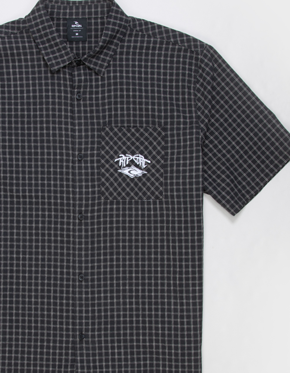RIP CURL Liquid Drips Mens Button Up Shirt - WASHED BLACK