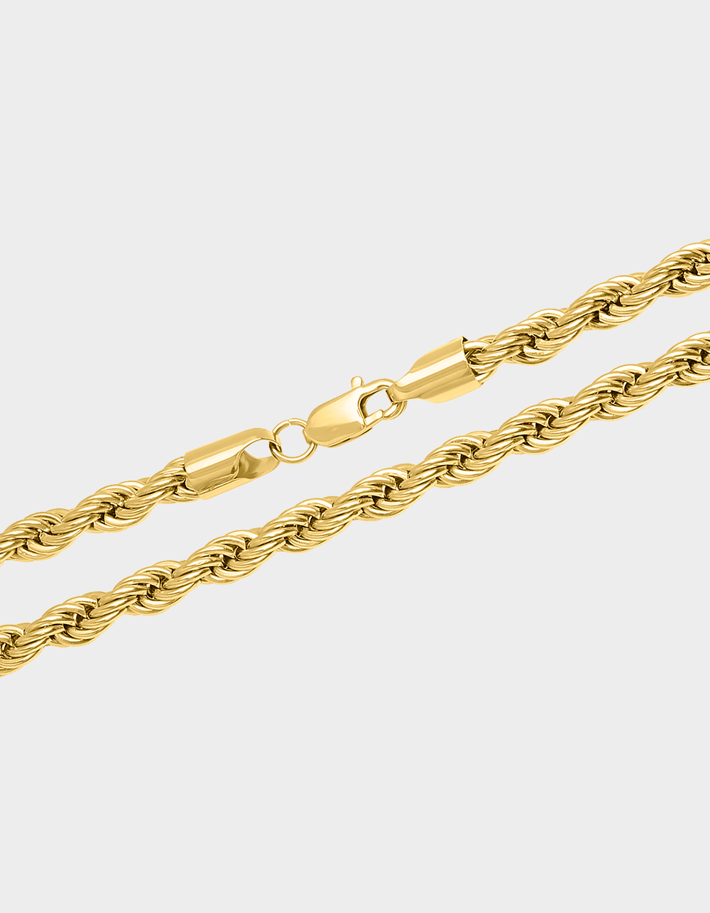 STEEL NATION Stainless Steel With Yellow IP 5MM Rope Chain - GOLD