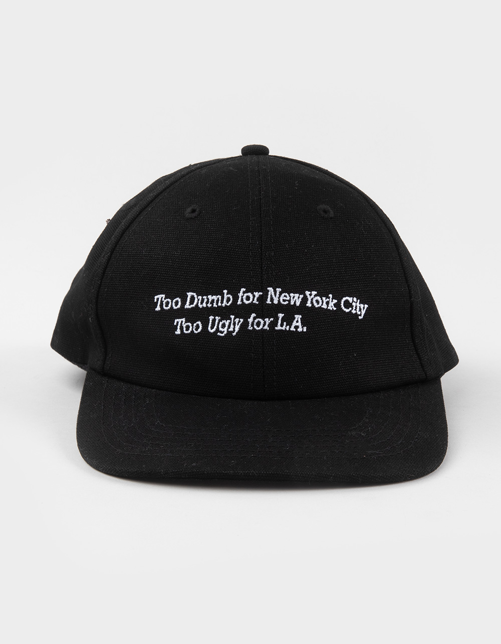 CHOCOLATE Too Dumb 6 Panel Strapback Hat - BLACK