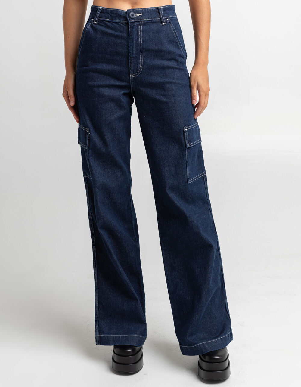 LEE Womens ALine Devotion Cargo Pants DARK INDIGO Tillys