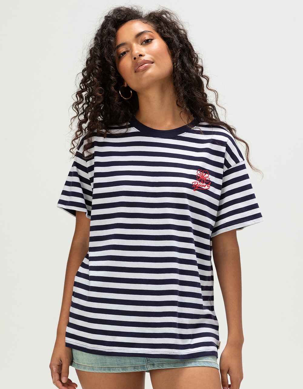 RIP CURL Pacific Womens Relaxed Tee - NAVY COMBO