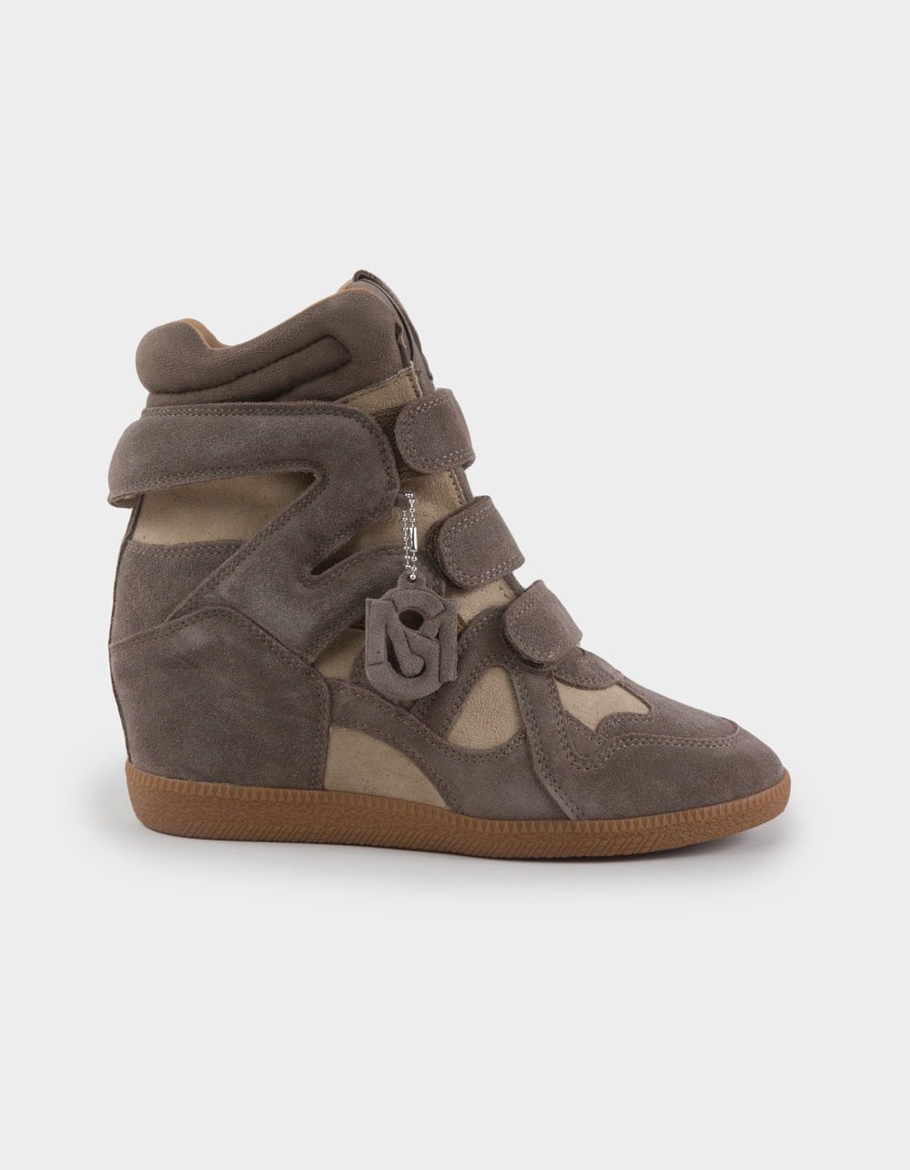 STEVE MADDEN Mavis Womens High Top Wedge Sneakers - TAUPE