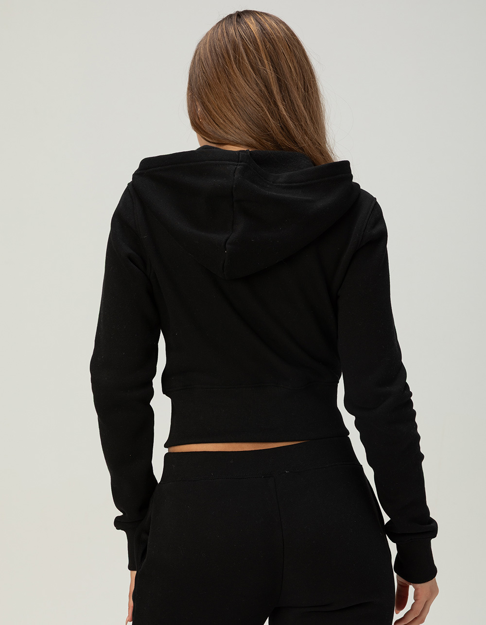 TILLYS Womens Zip-Up Hoodie - BLACK