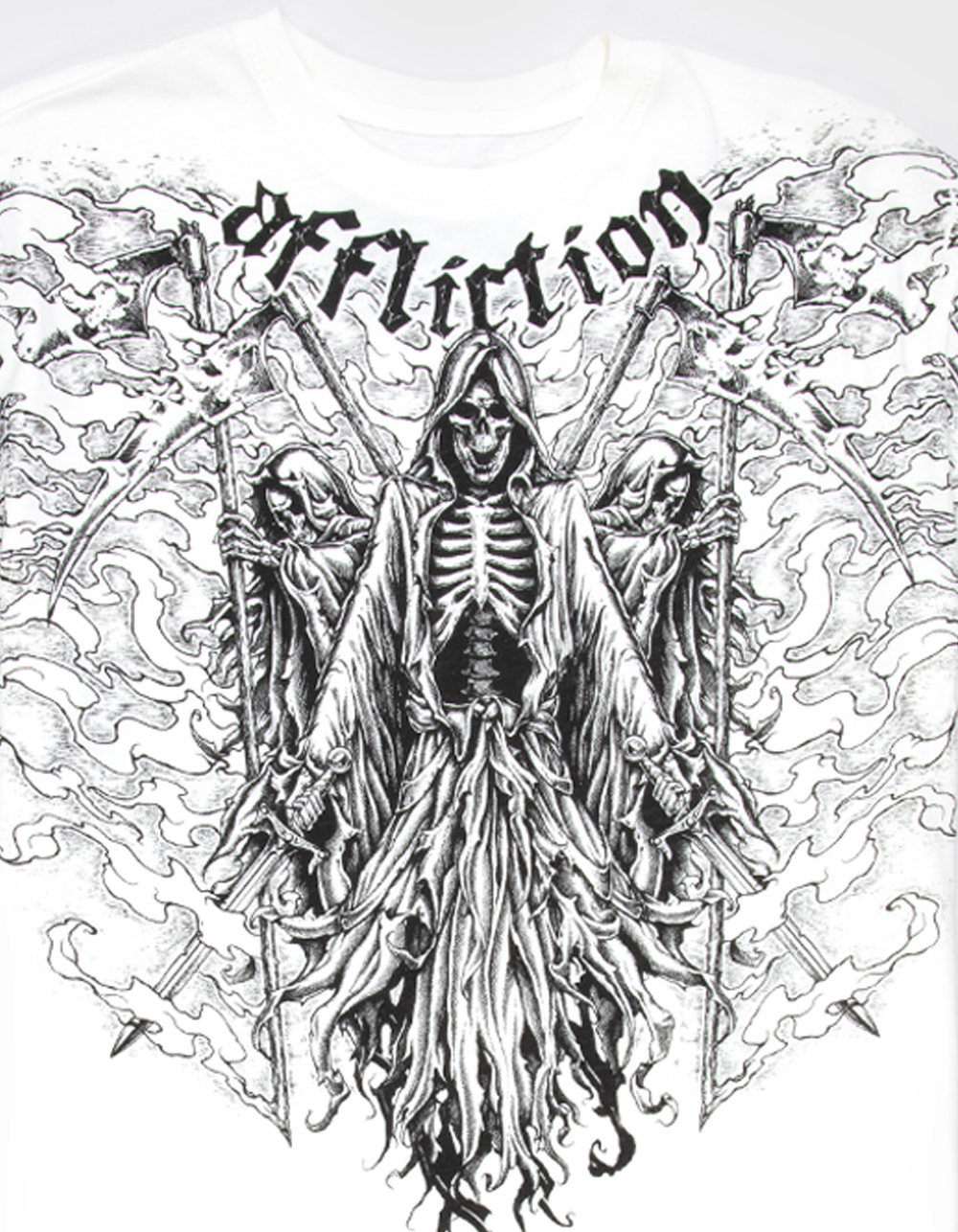 AFFLICTION Dark Summon Mens Tee - OFF WHITE