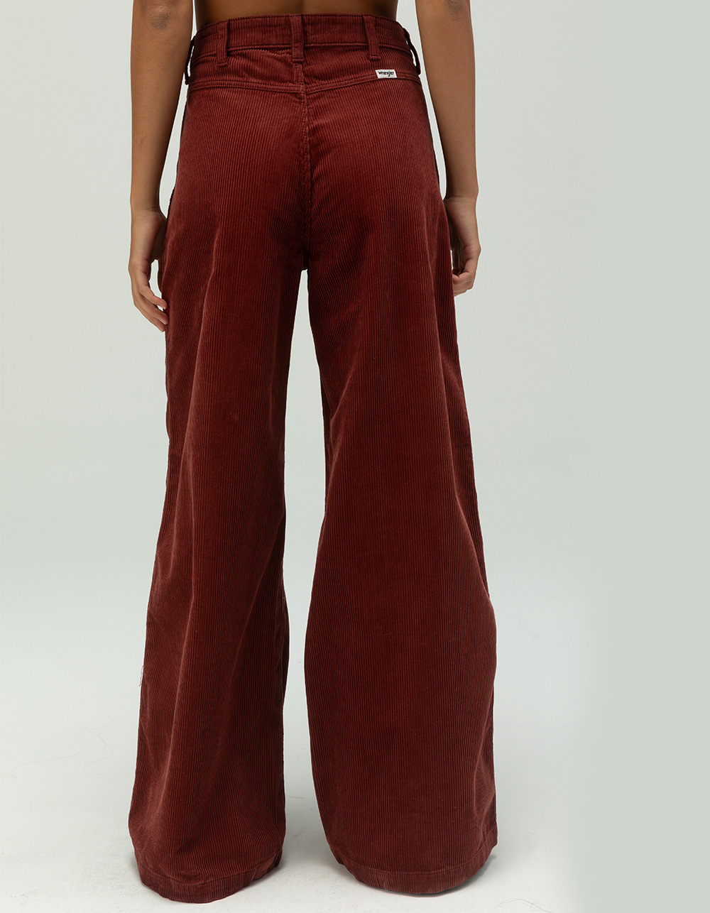 WRANGLER High Rise Trouser Corduroy Womens Jeans - RUST