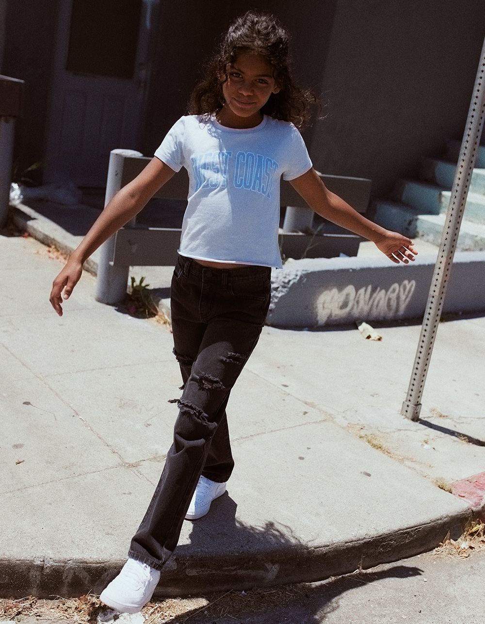 RSQ Girls High Rise 90's Jeans - WASHED BLACK