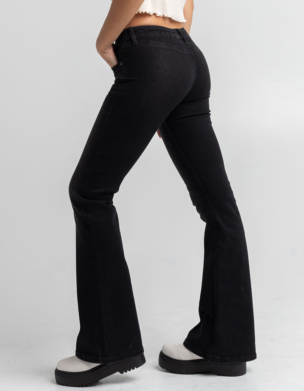 BDG Urban Outfitters Low Rise Stretch Flare Jeans - BLACK | Tillys