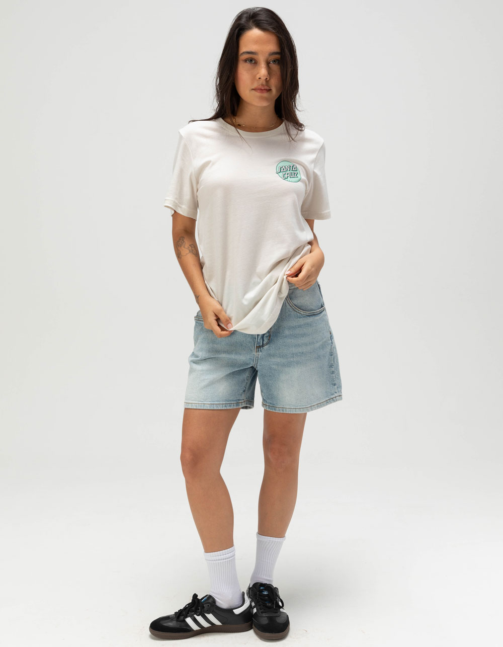 SANTA CRUZ Other Dot Womens Relaxed Tee - WHITE