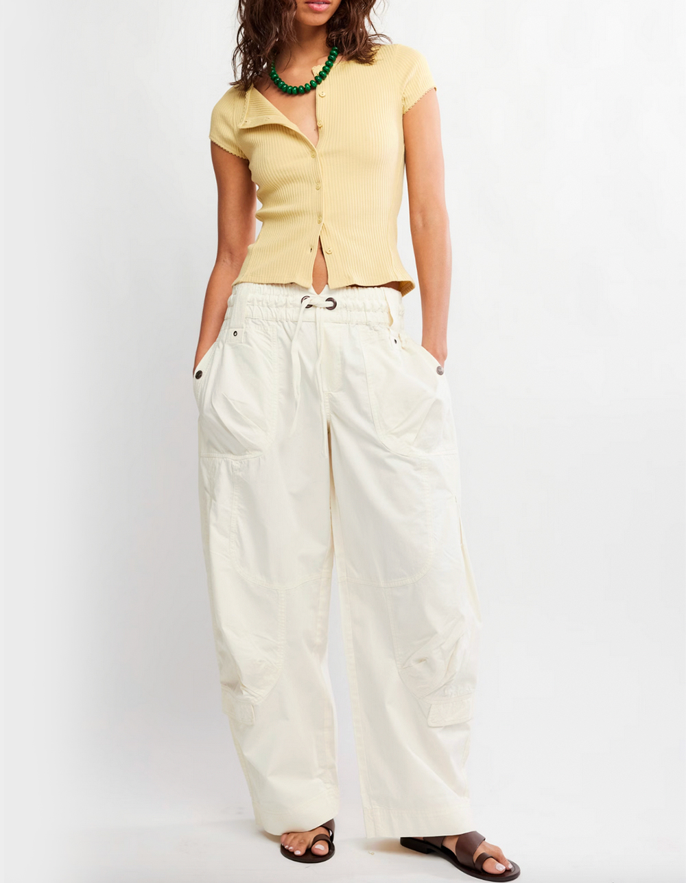 FREE PEOPLE Most Wanted Womens Cardi - LT YELLOW