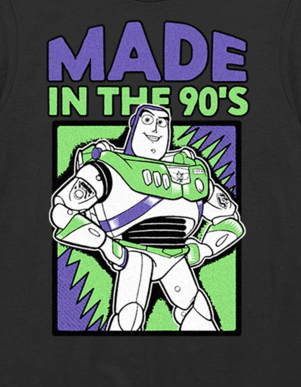 TOY STORY Nineties Buzz Unisex Tee - BLACK