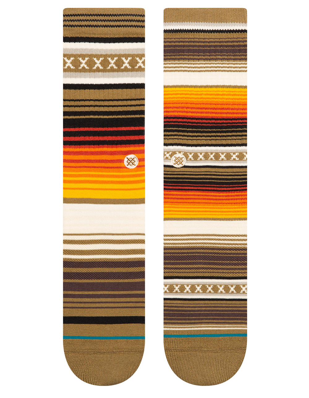 STANCE Curren Mens Crew Socks BROWN COMBO Tillys