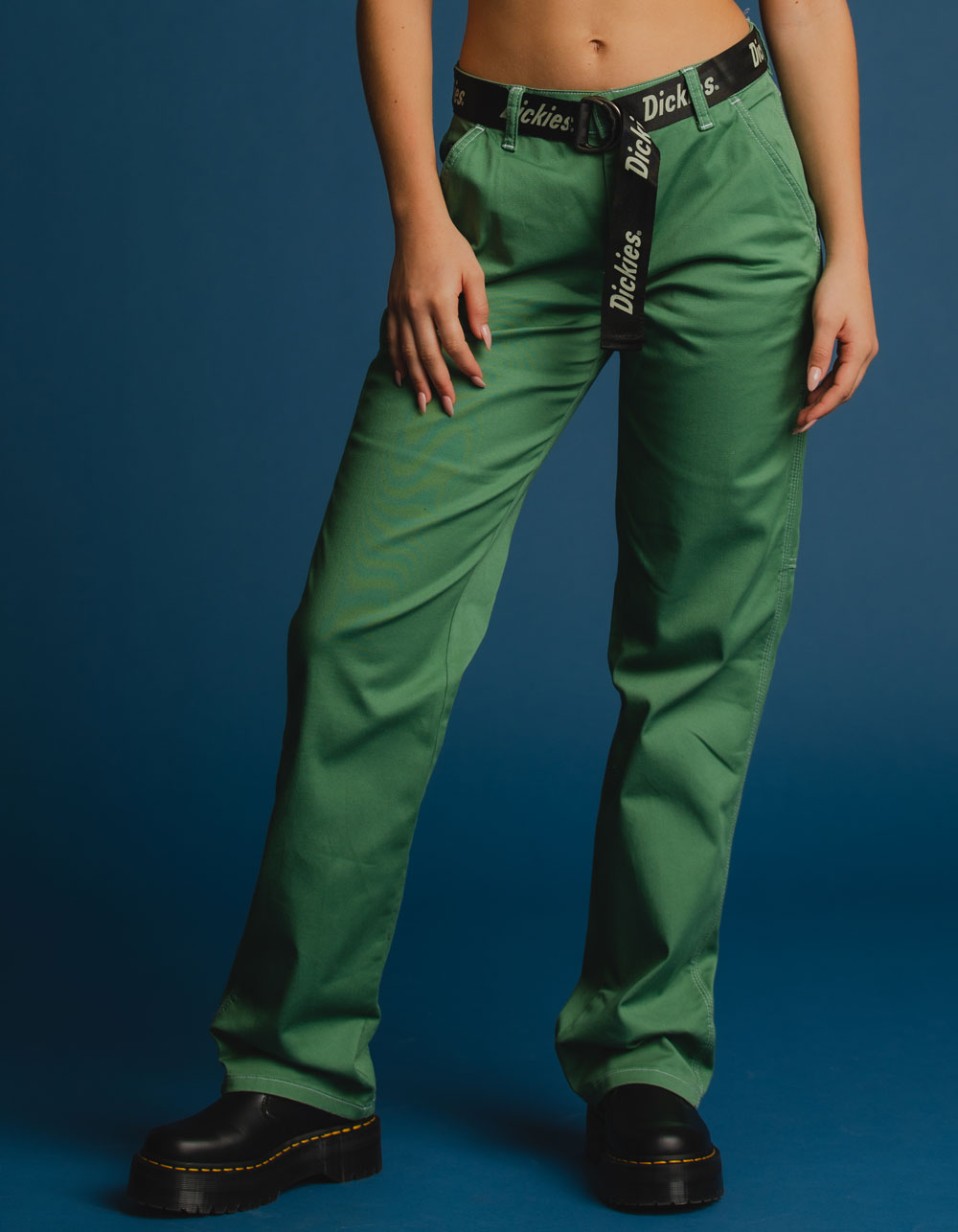 DICKIES Womens Belted Carpenter Pants IVY Tillys