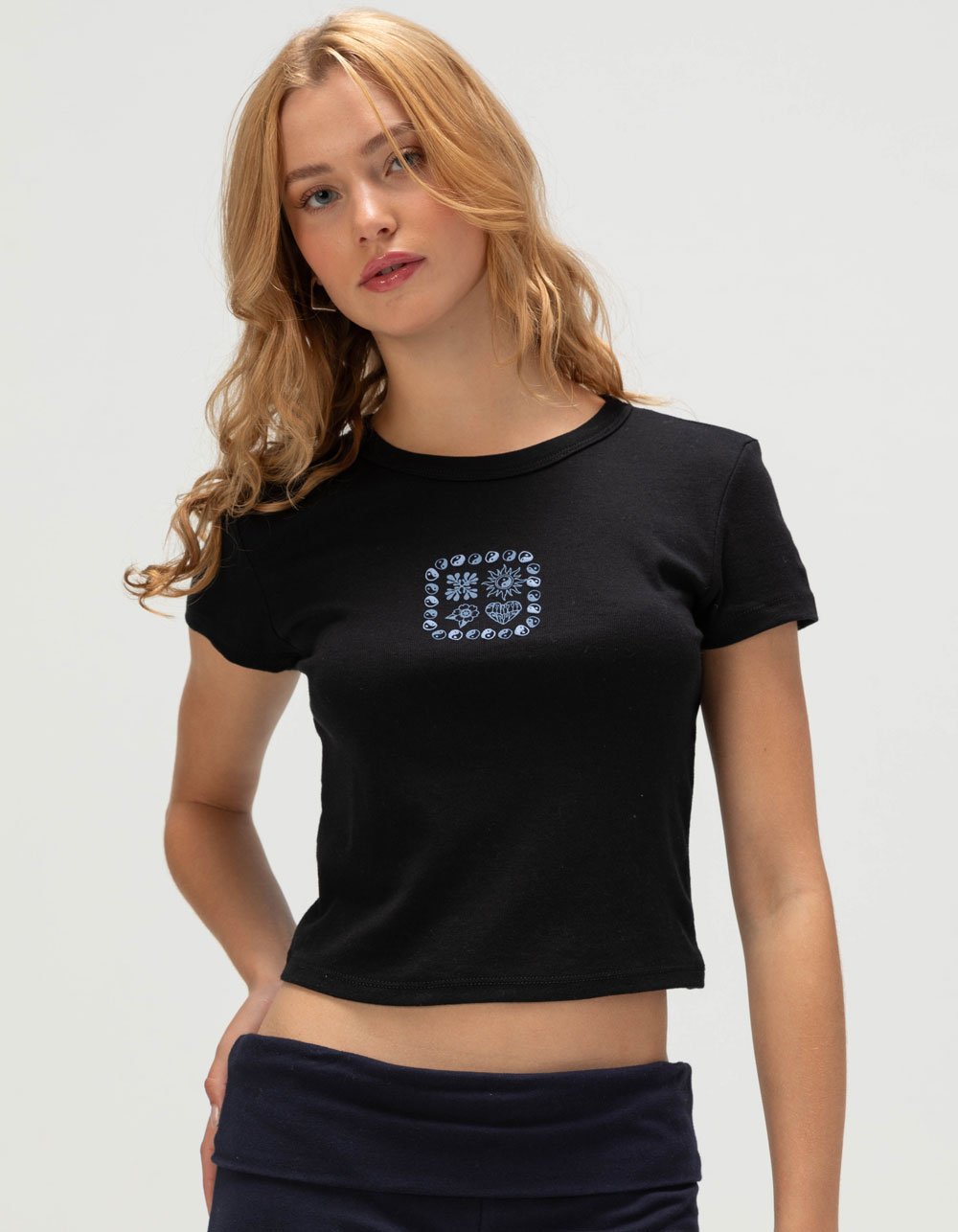 SANTA CRUZ Strange Womens Baby Tee - BLACK