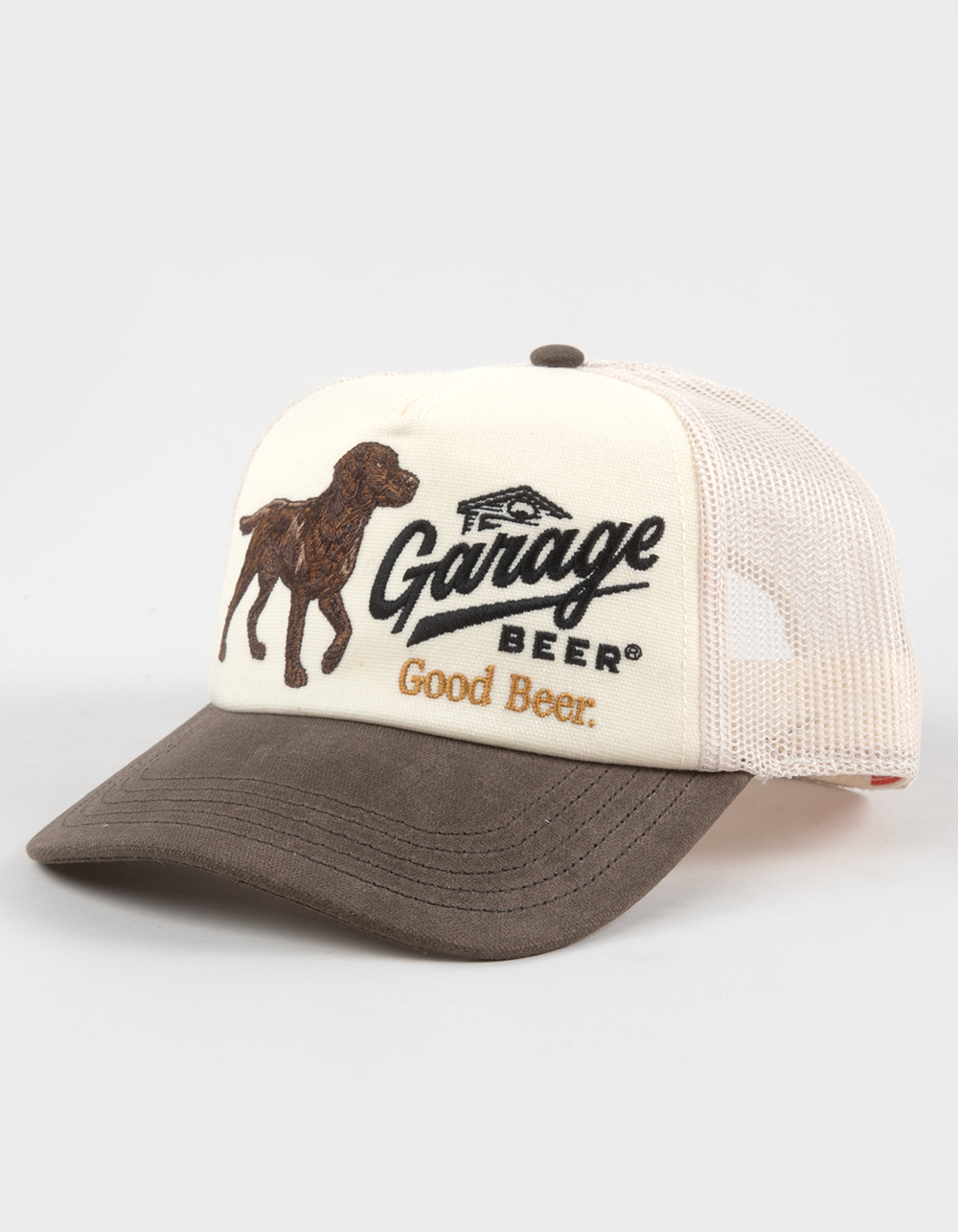AMERICAN NEEDLE Garage Beer Trucker Hat - Cream Combo