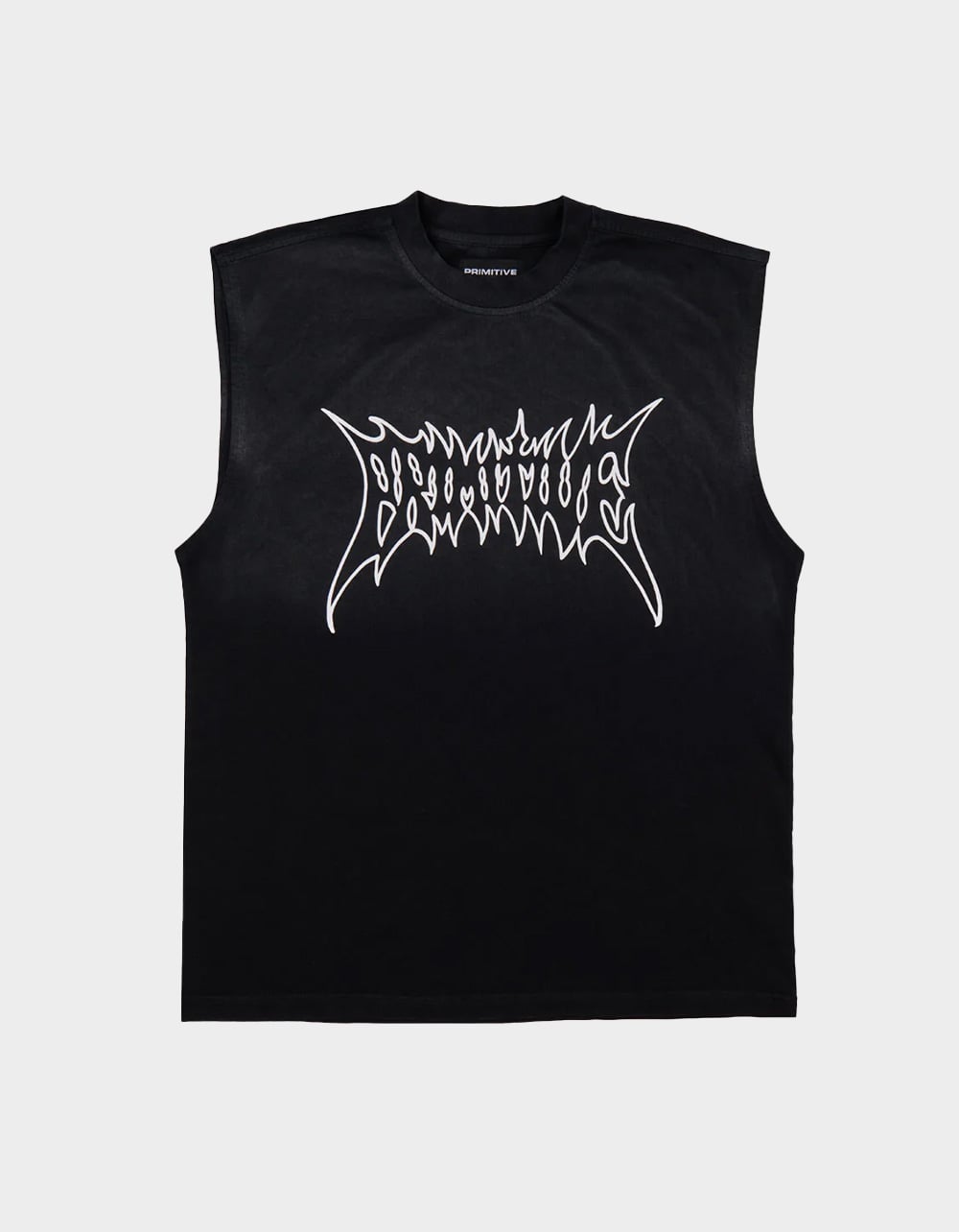 PRIMITIVE Threat Shaw Mens Boxy Muscle Tee - WASHED BLACK
