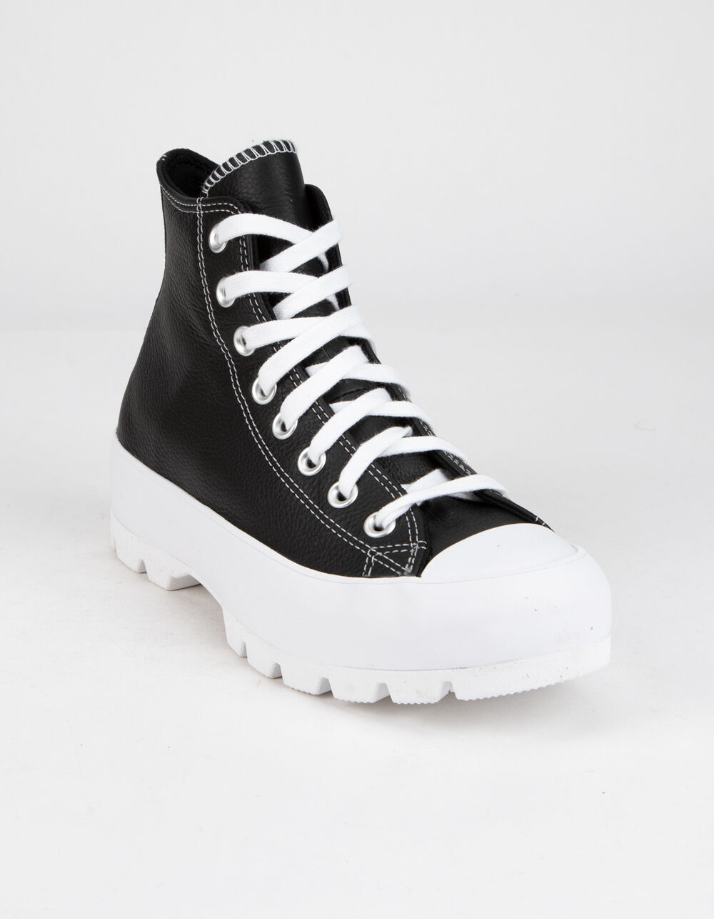CONVERSE Lugged Leather Chuck Taylor All Star Womens High Tops - BLACK ...