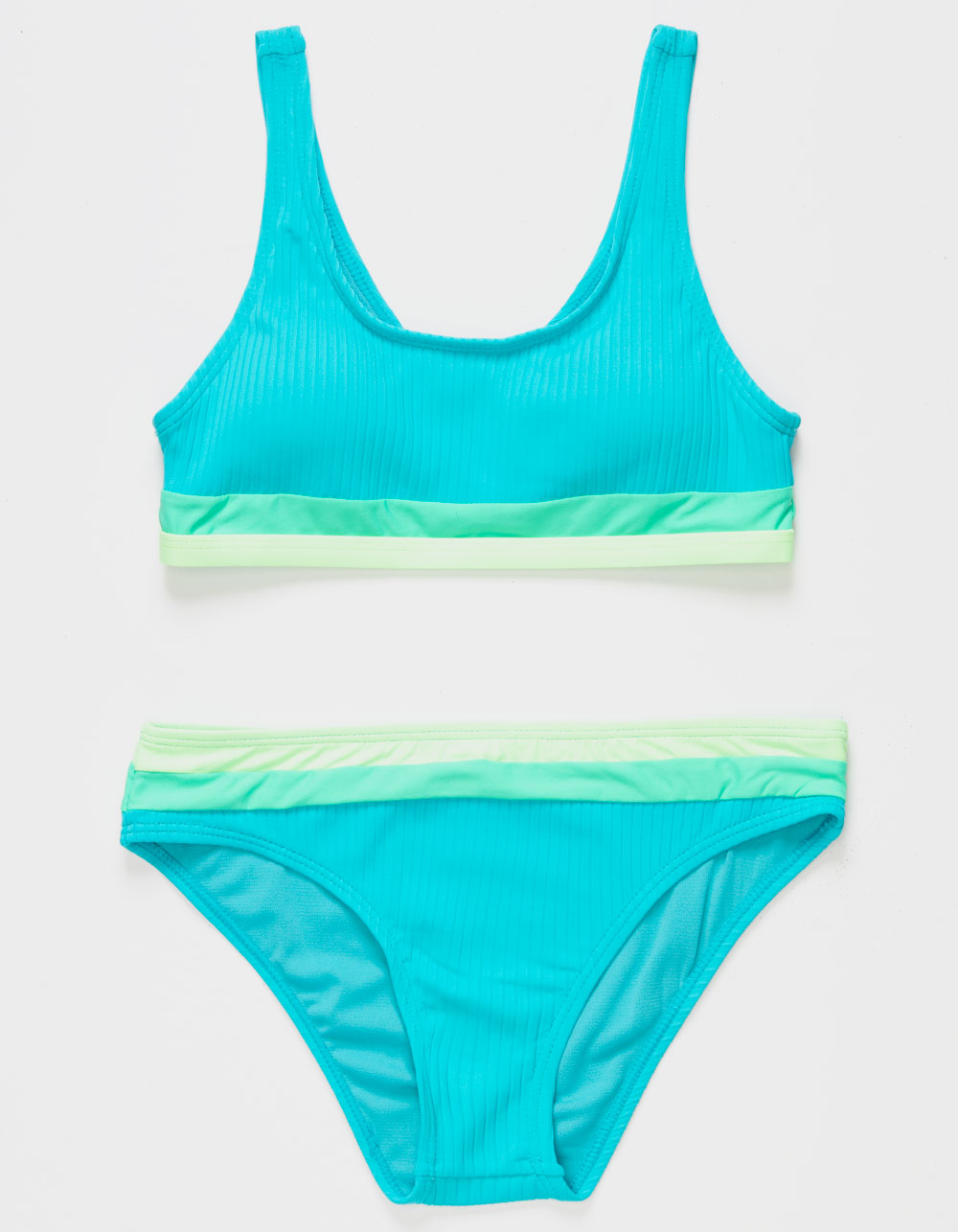 BEACH LINGO Colorblock Rays For Days Girls Bralette Bikini Set