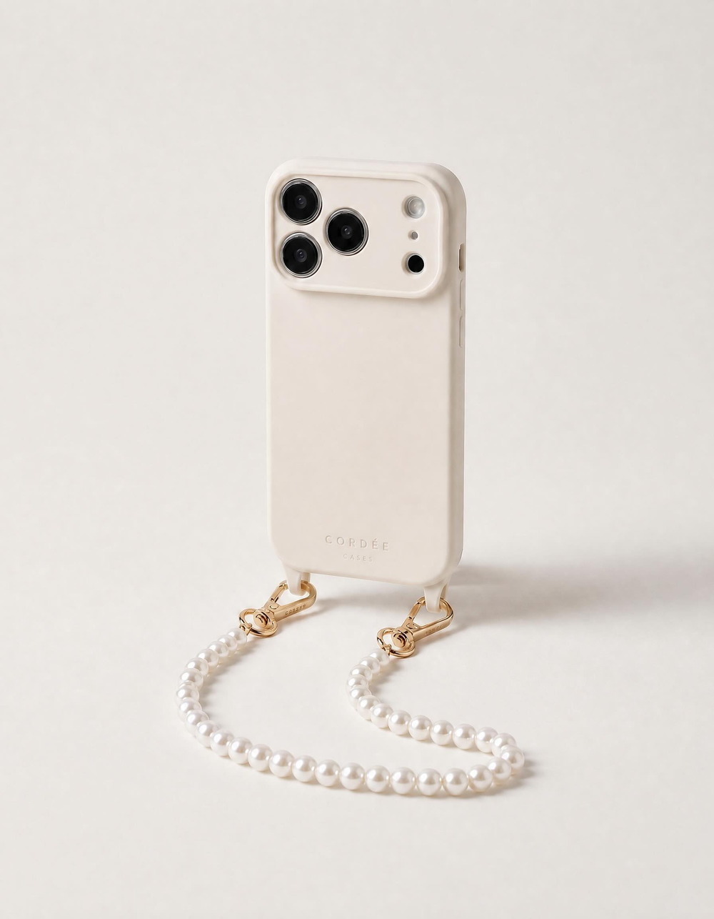 CORDEE CASES Pearl Phone Wristlet - ANTIQUE WHITE