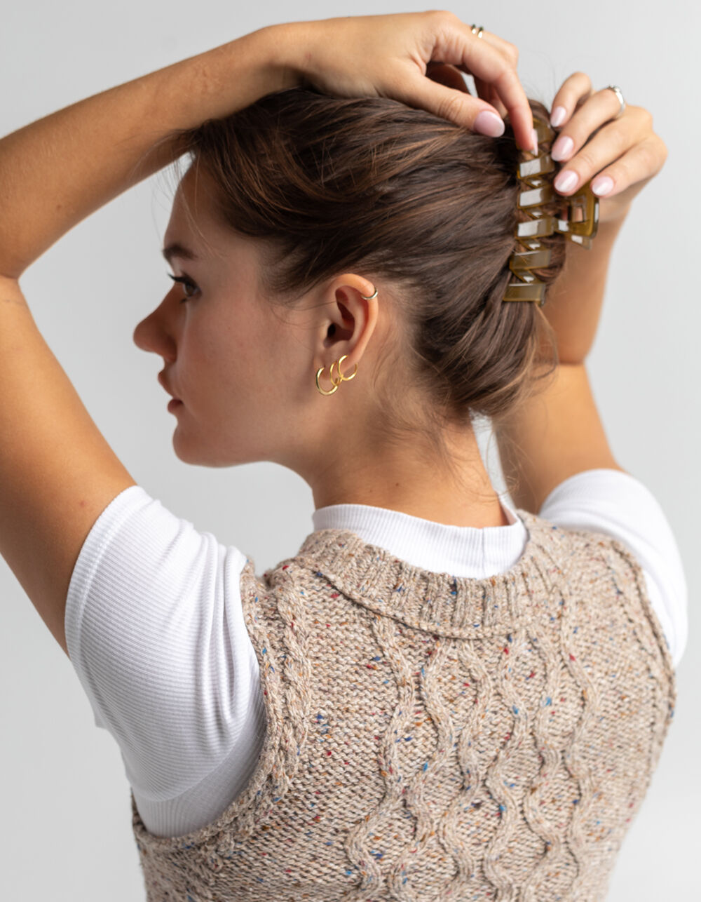 FULL TILT Zig Zag Claw Clip OLIVE Tillys